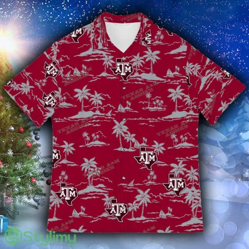 Texas AM Aggies Island Pattern Tree Pacific Hawaiian Shirt AOP