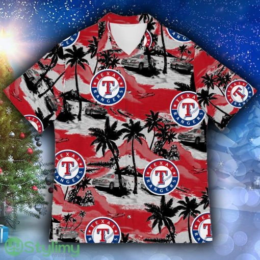 Texas Rangers Sports American Tropical Patterns Surfboard Hawaiian Shirt