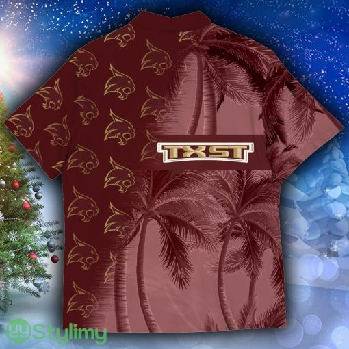 Texas State Bobcats Coconut Tree Aloha Coconut Hawaiian Shirt For Men And Women