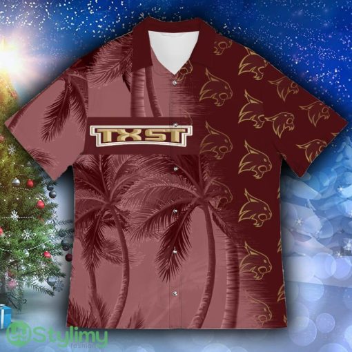 Texas State Bobcats Coconut Tree Aloha Coconut Hawaiian Shirt For Men And Women