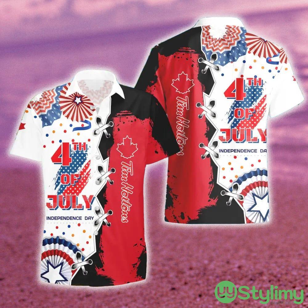 Tim Hortons USA Flag Independence 4th of July Hawaiian Combo Shirt And Short Gift Hawaiian For Mens 2 Tim Hortons USA Flag Independence 4th of July Hawaiian Combo Shirt And Short Gift Hawaiian For Mens - Tim Hortons USA Flag Independence 4th of July Hawaiian Shirt And Short_2