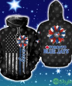 Toronto Blue Jays Sunflower Hoodie Zip Hoodie Christmas Fans All Over Printed Gift For Men And Women - Toronto Blue Jays Sunflower Hoodie Zip Hoodie Christmas Fans All Over Printed Gift For Men And Women