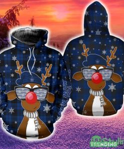 Toronto Maple Leafs Christmas Reindeer Sunglasses 3D Hoodie Zip Hoodie Blue Print Holiday Gift For Fans - Toronto Maple Leafs Christmas Reindeer Sunglasses 3D Hoodie Zip Hoodie Blue Print Holiday Gift For Fans