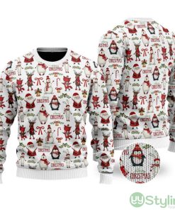 Tree Santa Christmas Ugly Sweater, Ugly Holiday Sweatshirt, Funny Ugly Sweater Product Photo 1