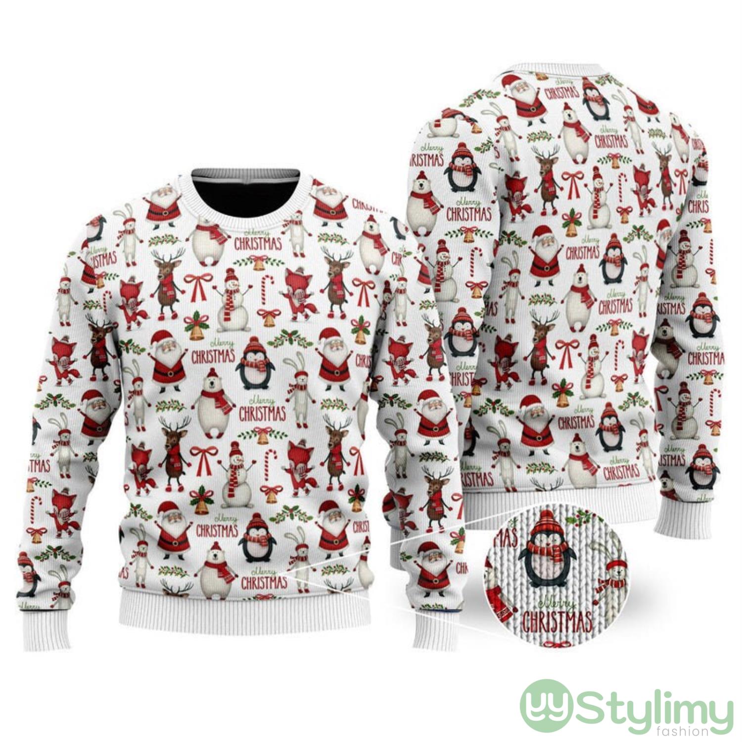 Tree Santa Christmas Ugly Sweater, Ugly Holiday Sweatshirt, Funny Ugly Sweater 3 Tree Santa Christmas Ugly Sweater, Ugly Holiday Sweatshirt, Funny Ugly Sweater Product Photo 1