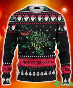 Turtle Santa Hat Ugly Christmas 3D Sweater AOP For Men And Women - Turtle Santa Hat Ugly Christmas Sweater For Men And Women_1