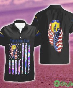 Twisted Tea USA Flag Aloha Summer Beach Hawaiian Combo Shirt And Short Gift Hawaiian For Mens - Twisted Tea USA Flag Aloha Summer Beach Hawaiian Shirt And Short_2