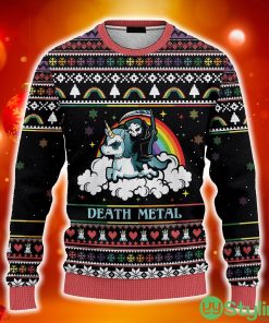 Unicorn And Death Ugly 3D Sweater AOP Best Gift For Christmas - Unicorn And Death Ugly Sweater - Best Gift For Christmas_1