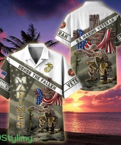 US Marine Corps Honor The Fallen Veteran Hawaiian Shirt - US Marine Corps Honor The Fallen Hawaiian Shirt For Veterans