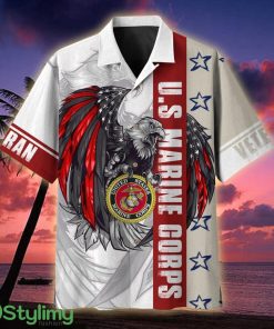 US Marine Corps Multiservice Veteran Cool Eagle Veteran Hawaiian Shirt - US Marine Corps Multiservice Veteran Cool Eagle Hawaiian Shirt For Veterans