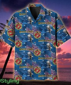 US Marine Corps Thank You For Your Service Veteran Multiservice Veteran Hawaiian Shirt - US Marine Corps Thank You For Your Service Veteran Multiservice Hawaiian Shirt For Veterans