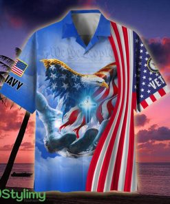 US Navy American Patriot Veteran Hawaiian Shirt - US Navy American Patriot Hawaiian Shirt For Veterans