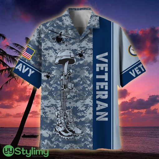 US Navy Camo Soldiers Multiservice Veteran Hawaiian Shirt - US Navy Camo Soldiers Multiservice Hawaiian Shirt For Veterans