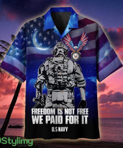 US Navy Freedom Is Not Free We Paid For It Veteran Hawaiian Shirt - US Navy Freedom Is Not Free We Paid For It Hawaiian Shirt For Veterans