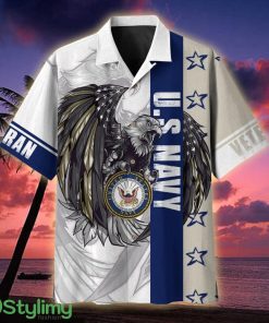 US Navy Multiservice Veteran Cool Eagle Veteran Hawaiian Shirt - US Navy Multiservice Veteran Cool Eagle Hawaiian Shirt For Veterans
