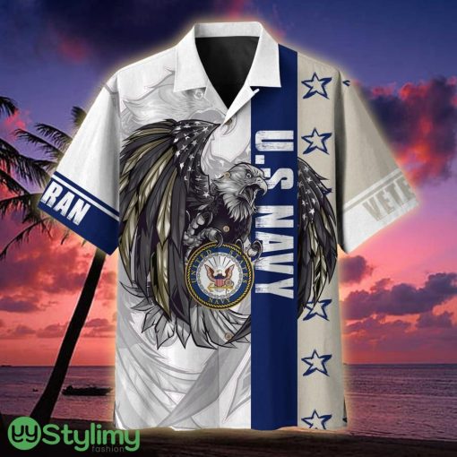 US Navy Multiservice Veteran Cool Eagle Veteran Hawaiian Shirt