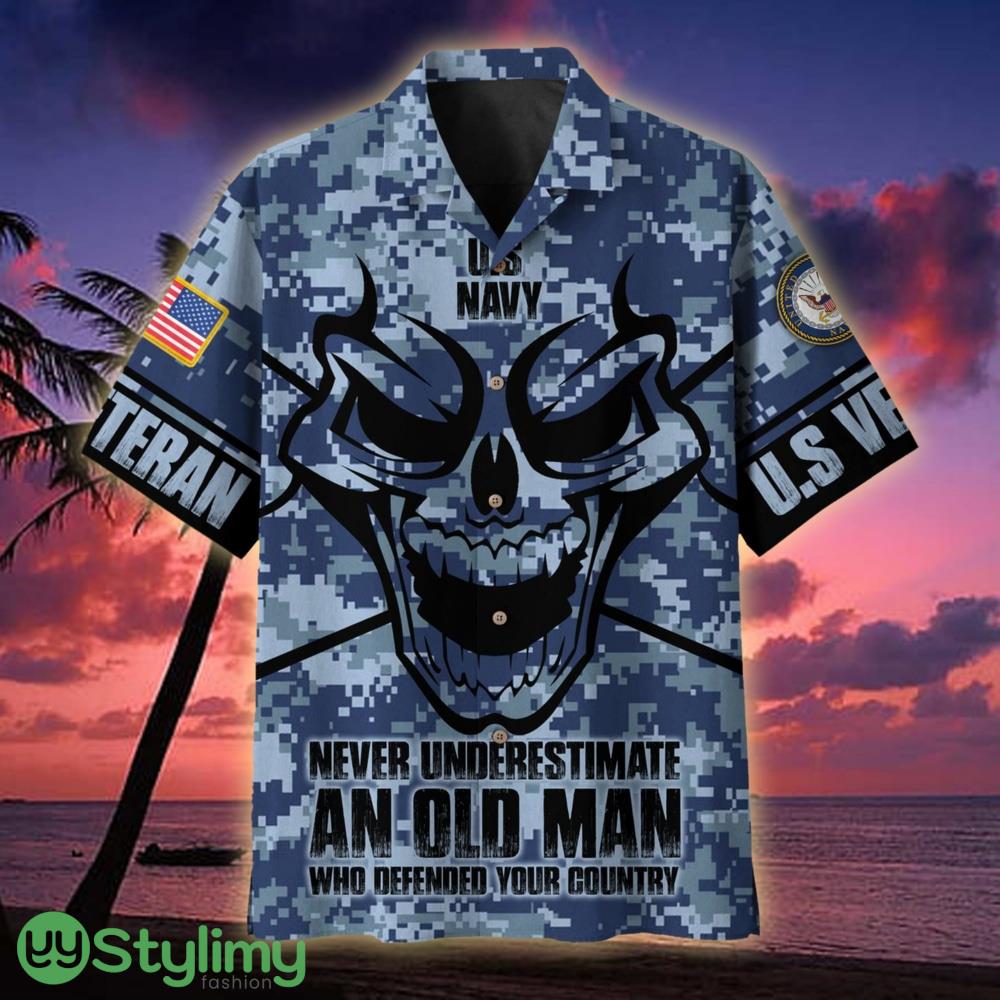 US Navy Never Underestimate An Old Man Skull Multiservice Veteran Hawaiian Shirt 2 US Navy Never Underestimate An Old Man Skull Multiservice Veteran Hawaiian Shirt - US Navy Never Underestimate An Old Man Skull Multiservice Hawaiian Shirt For Veterans