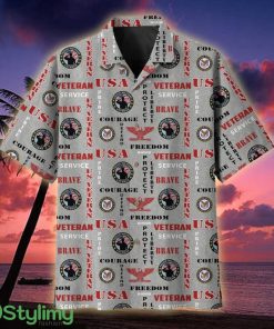 US Veteran Freedom Honor Protect Mutiservice Veteran Hawaiian Shirt - US Veteran Freedom Honor Protect Mutiservice Hawaiian Shirt For Veterans