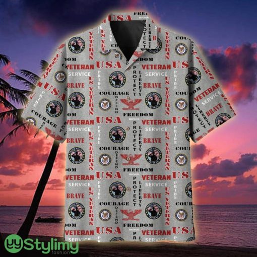 US Veteran Freedom Honor Protect Mutiservice Veteran Hawaiian Shirt
