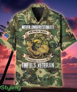 US Veteran Never Underestimate An Old Man US Multiservice Veteran Hawaiian Shirt - US Veteran Never Underestimate An Old Man US Multiservice Hawaiian Shirt For Veterans