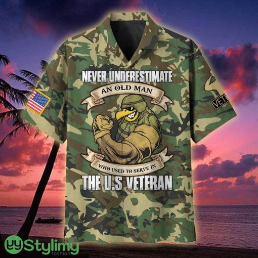 US Veteran Never Underestimate An Old Man US Multiservice Veteran Hawaiian Shirt - US Veteran Never Underestimate An Old Man US Multiservice Hawaiian Shirt For Veterans