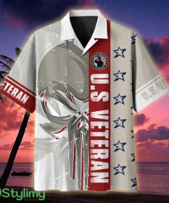US Veteran Skull Multiservice Veteran Hawaiian Shirt - US Veteran Skull Multiservice Hawaiian Shirt For Veterans