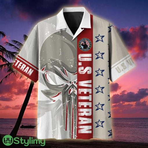 US Veteran Skull Multiservice Veteran Hawaiian Shirt - US Veteran Skull Multiservice Hawaiian Shirt For Veterans