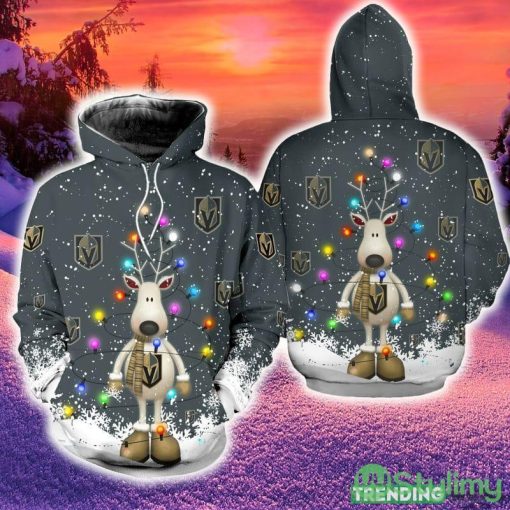 Vegas Golden Knights Christmas 3D Hoodie Zip Hoodie Print Holiday Gift For Fans - Vegas Golden Knights Christmas 3D Hoodie Zip Hoodie Print Holiday Gift For Fans