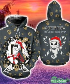 Vegas Golden Knights Christmas Jack Skellington 3D Hoodie Zip Hoodie Print Holiday Gift For Fans - Vegas Golden Knights Christmas Jack Skellington 3D Hoodie Zip Hoodie Print Holiday Gift For Fans