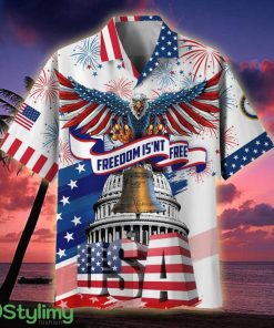 Waving flag symbolizes liberty US Army Freedom Is Not Free Veteran Hawaiian Shirt - Waving flag symbolizes liberty US Army Freedom Is Not Free Hawaiian Shirt For Veterans