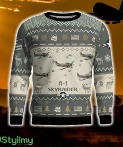 A-1 Skyraider A1 Combat Aircraft Ugly Sweater Gift For Men And Women Gift Veteran Christmas - A-1 Skyraider A1 Combat Aircraft Ugly Sweater 2