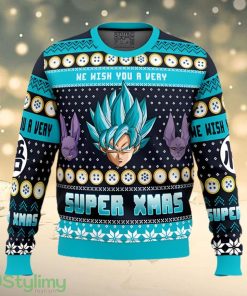 A Very Saiyan Christmas Dragon Ball Z Ugly Christmas Sweater Product Photo 1