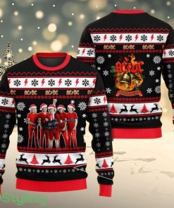 Ac Dc Christmas Ugly Sweater 3D All Printed Gift For Christmas Best Black Product Photo 1