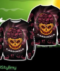Arizona Cardinals Halloween Pumpkin Warm Ugly Sweater For Men And Women Gift Christmas - Arizona Cardinals Halloween Pumpkin Warm Ugly Sweater For Men And Women Gift Christmas