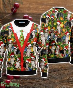 Australian Shepherd Xmas Pine Ugly Christmas Sweater Christmas Holiday Gift For Men And Women Product Photo 1