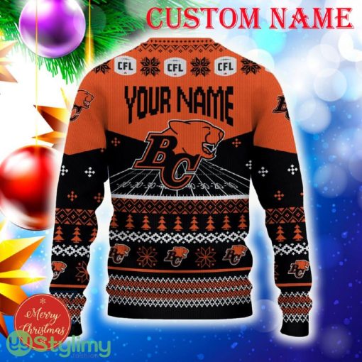 BC Lions Custom Name 3D Sweater Funny Gift For Men And Women Fans Christmas - BC Lions 3D Sweater Christmas Personalized_3