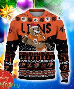 BC Lions Custom Name 3D Sweater Funny Gift For Men And Women Fans Christmas - BC Lions 3D Sweater Christmas Personalized_2