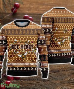 Bee Merry Ugly Christmas Sweater Christmas Holiday Gift For Men And Women Product Photo 1