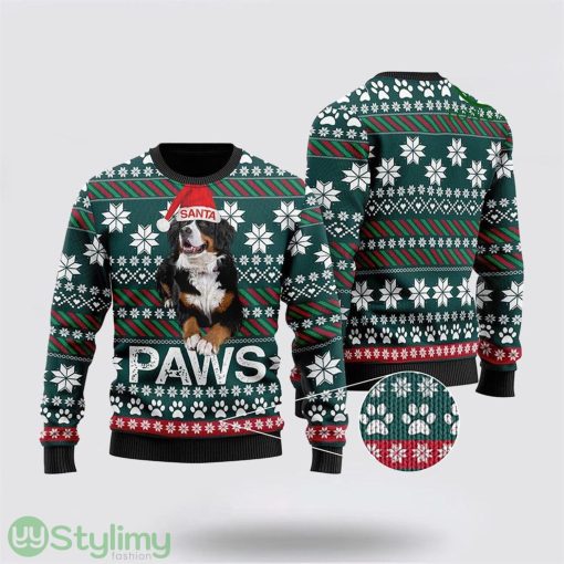 Bernese Mountain Dog Santa Printed Christmas Ugly Sweater Dog Lover Christmas Sweater Holiday Gift