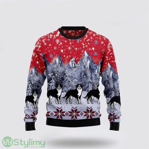 Bernese Mountain Dog Snow Ugly Christmas Sweater Dog Lover Christmas Sweater Holiday Gift