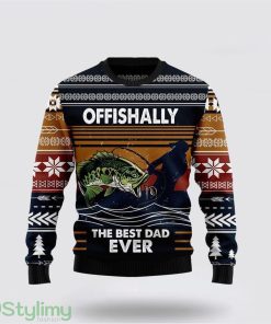Best Dad ever Fishing Retro Vintage Ugly Christmas Sweater Sweater Gifts For Pet Lover Product Photo 1