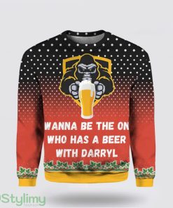 Bigfoot 3D Ugly Christmas Sweater Hoodie Be the One to Share a Beer with Darryl Gifts For Bigfoot Lovers Product Photo 1