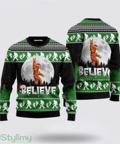 Bigfoot Believe Ugly Christmas Sweater Gifts For Ugly Sweater Lovers Product Photo 1