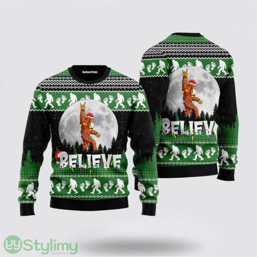 Bigfoot Believe Ugly Christmas Sweater Gifts For Ugly Sweater Lovers