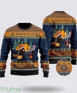Bigfoot Camping Ugly Christmas Sweater For Men & Women Gifts For Bigfoot Lovers Product Photo 1
