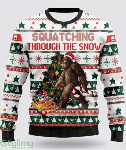 Bigfoot Christmas Candy Cane Ugly Christmas Sweater Best Gift For Christmas Men And Women Gift Product Photo 1
