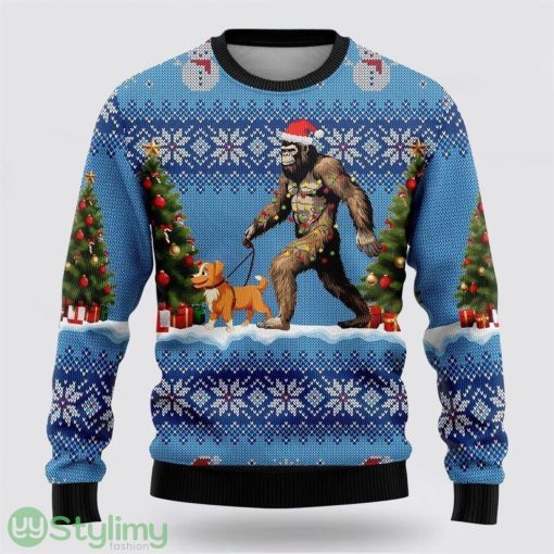 Bigfoot Christmas Dog Ugly Christmas Sweater Best Gift For Christmas Men And Women Gift