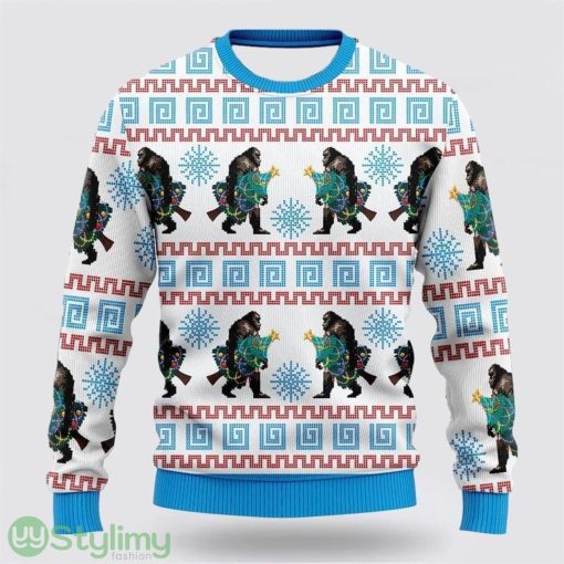 Bigfoot Christmas Snowflakes Ugly Christmas Sweater Best Gift For Christmas Men And Women Gift