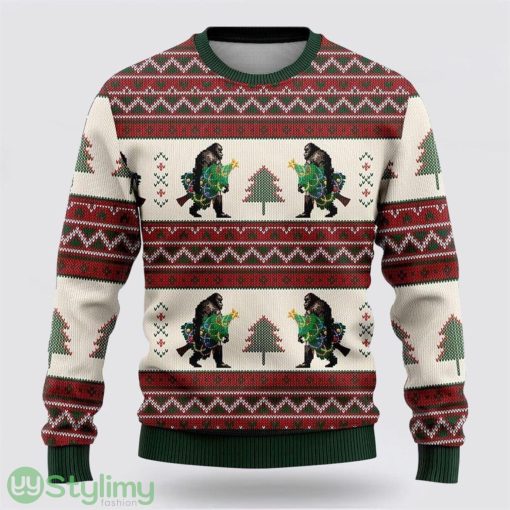 Bigfoot Christmas Tree Ugly Christmas Sweater Best Gift For Christmas Men And Women Gift