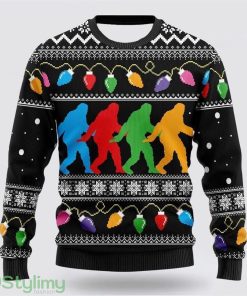 Bigfoot Color Party Ugly Christmas Sweater Best Gift For Christmas Men And Women Gift Product Photo 1